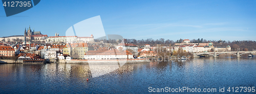 Image of Cathedral of St. Vitus, Prague castle and the Vltava River