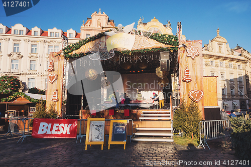 Image of Christmas market at Old Town Square in Prague