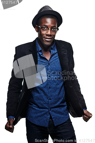 Image of The black man happy expression