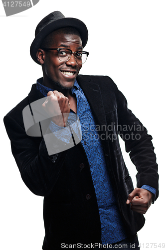 Image of The black man with happy expression