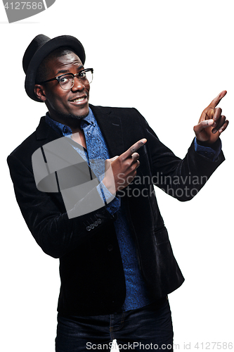 Image of The black man with happy expression