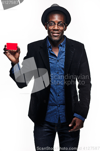 Image of The black man with credit card