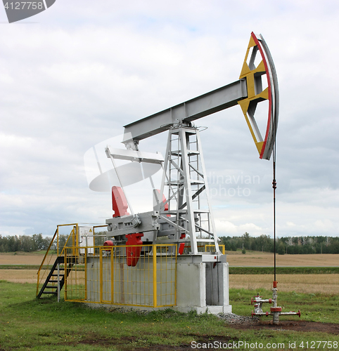 Image of Oil pumpjack. Oil industry equipment.