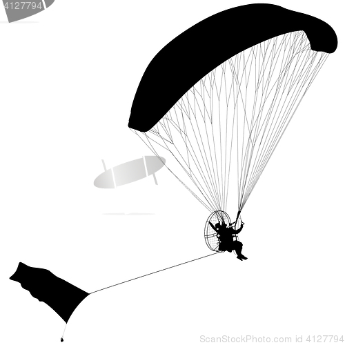 Image of Paragliding , silhouette  illustration