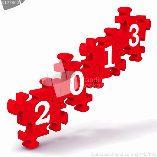 Image of 2013 Puzzle Showing New Year\'s Resolutions