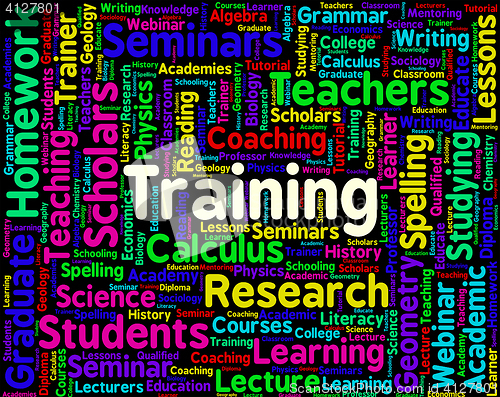 Image of Training Word Shows Education Learn And Lesson