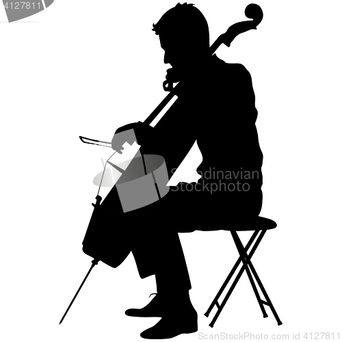 Image of Silhouettes a musician playing the cello.