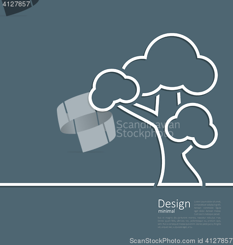 Image of Tree standing alone symbol, design webpage, logo template corpor