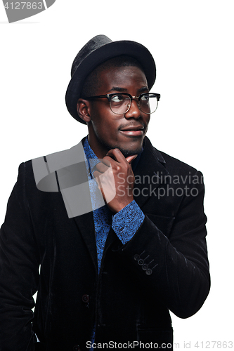 Image of The black man happy expression