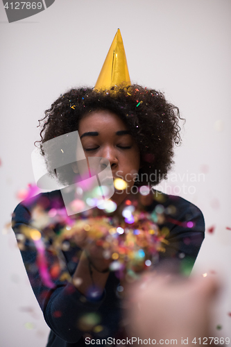 Image of confetti man on party