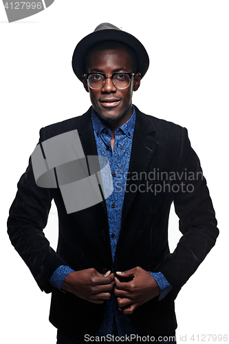 Image of The black man happy expression