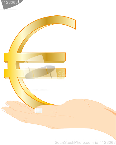 Image of Sign euro in palm