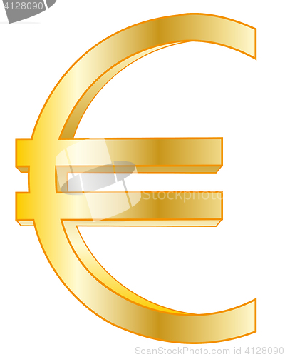 Image of Sign euro golden