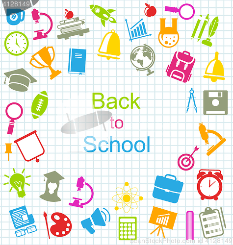 Image of Kit of School Colorful Simple Objects 