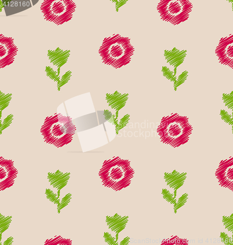 Image of Seamless Floral Texture, Vintage Pattern for Textile