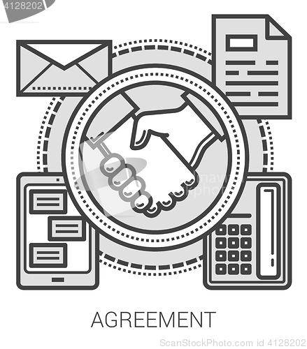 Image of Agreement line icons.