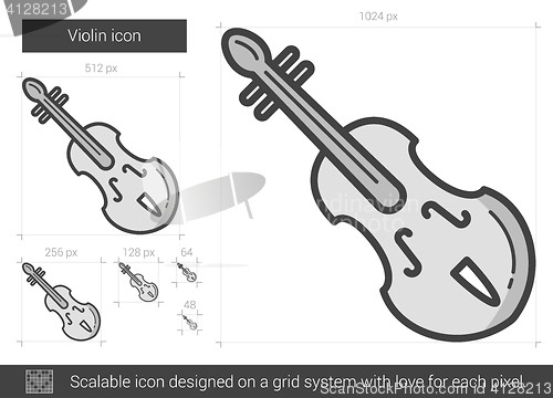 Image of Violin line icon.