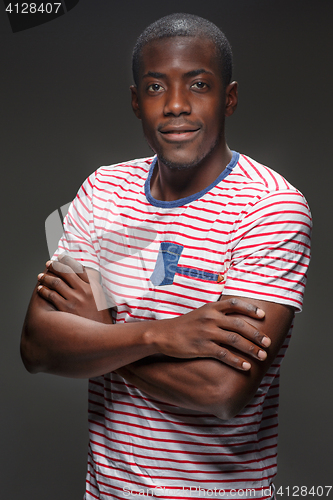 Image of The black man happy expression