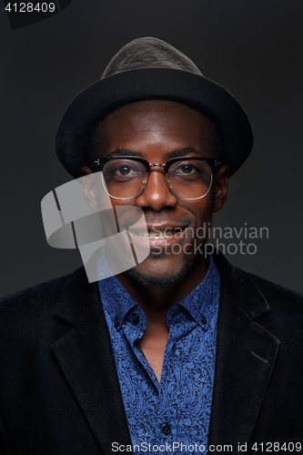 Image of The black man happy expression