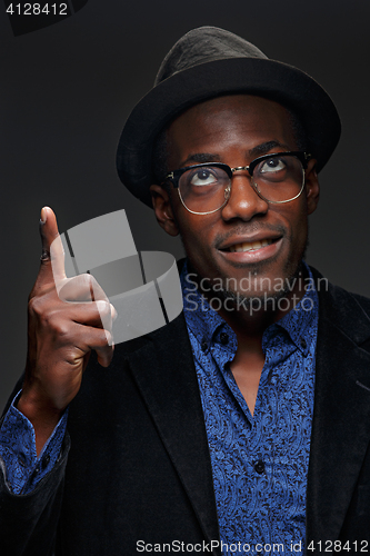 Image of The black man with happy expression