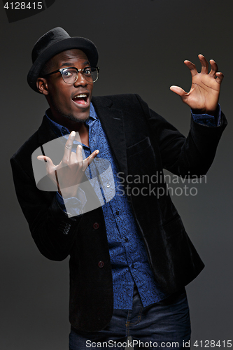 Image of The black man happy expression