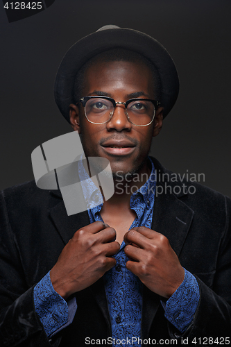 Image of The black man happy expression