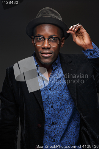 Image of The black man happy expression