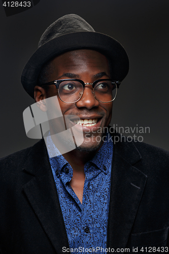 Image of The black man happy expression