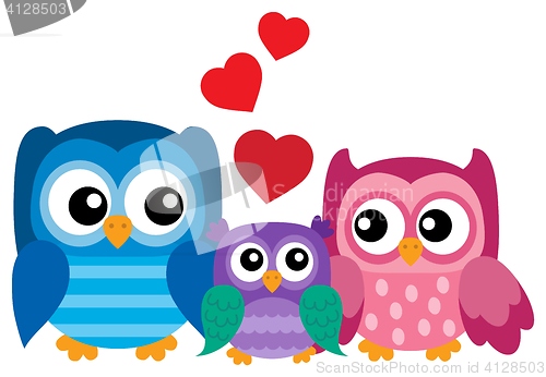 Image of Owl family theme image 1