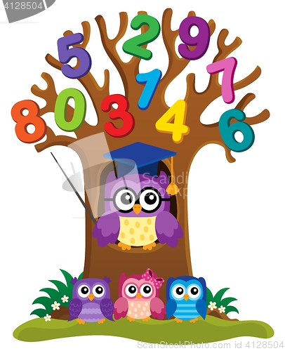 Image of Tree with stylized school owl theme 4