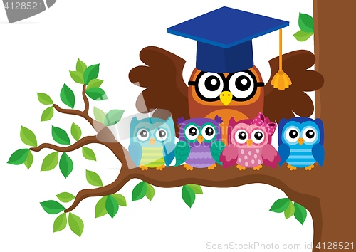 Image of Owl teacher and owlets theme image 5