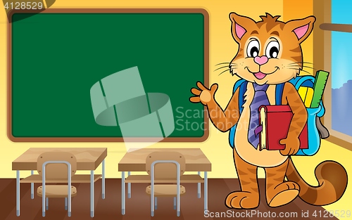 Image of School cat theme image 4