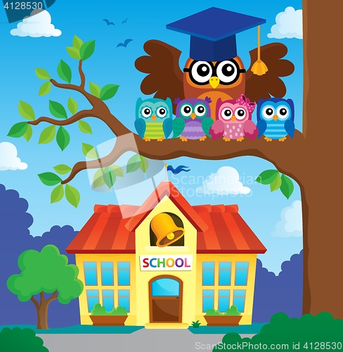 Image of Owl teacher and owlets theme image 6