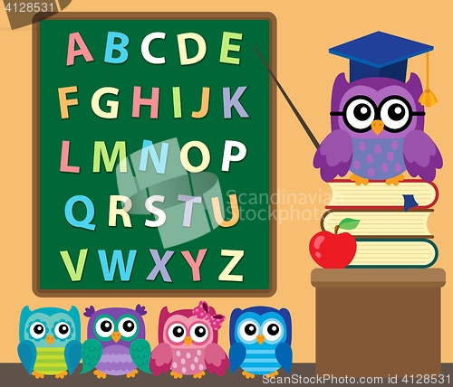 Image of Owl teacher and owlets theme image 2