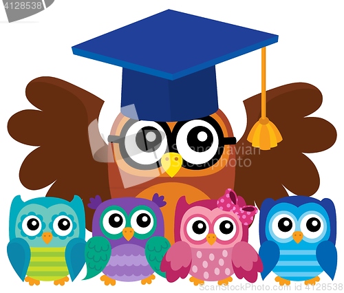 Image of Owl teacher and owlets theme image 4
