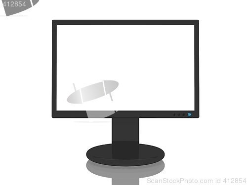 Image of Monitor with Blank Screen