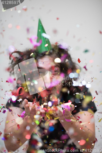 Image of confetti man on party