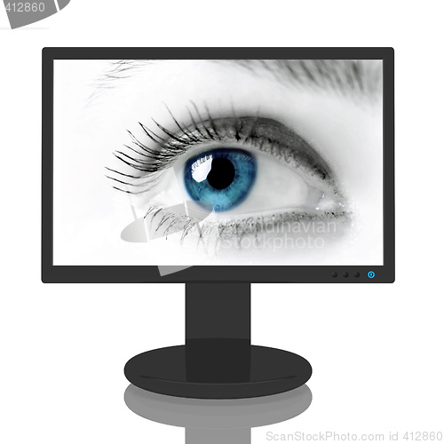 Image of Monitor with blue eye