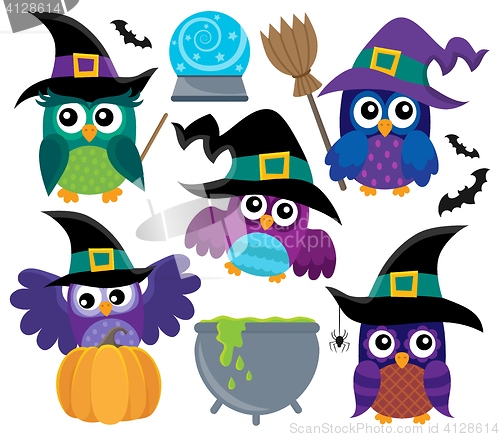 Image of Owl witches theme set 1