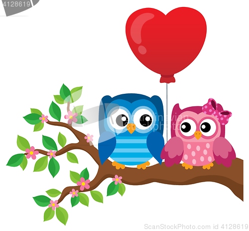 Image of Valentine owls theme image 1