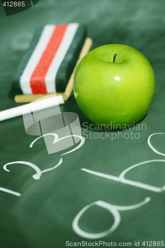 Image of Green apple for school