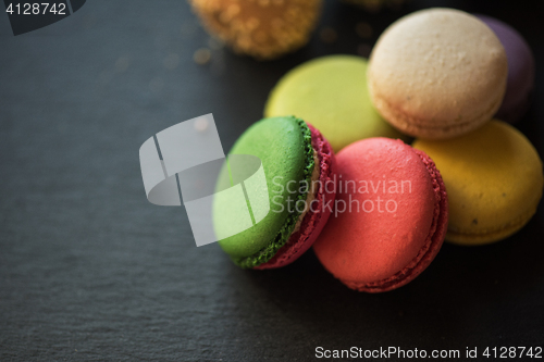Image of French colorful macarons