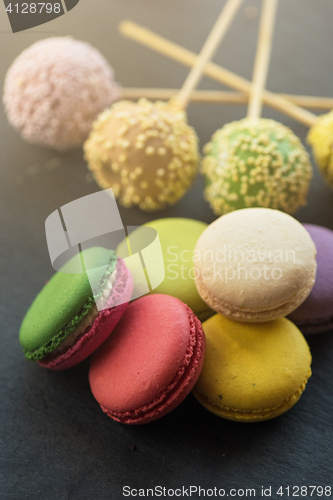 Image of French colorful macarons