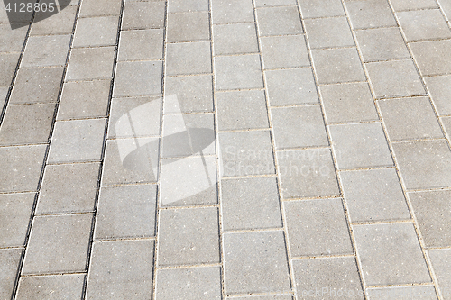 Image of the road from the concrete tiles