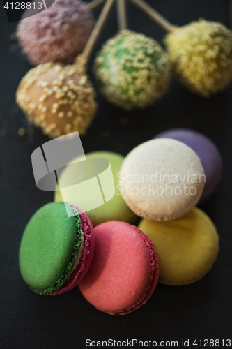 Image of French colorful macarons