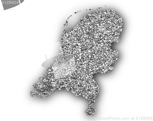 Image of Textured map of the Netherlands,