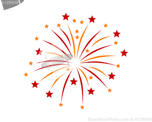 Image of Firework on white background