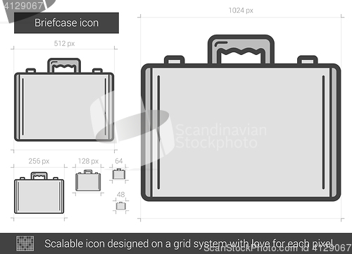 Image of Briefcase line icon.