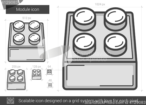 Image of Module line icon.