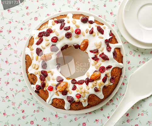 Image of freshly baked fruit cake